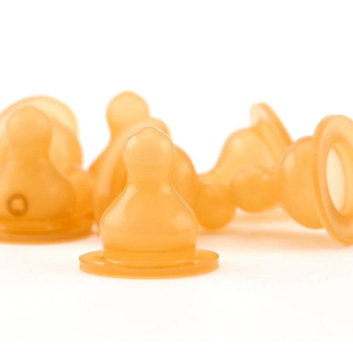 2-pack teats for baby bottle - Standard Neck Baby Glass Bottle Nipples - Natural Rubber - Hevea