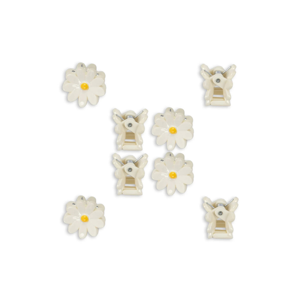 6er Pack Mini-Haarkrallen - Daisy - Kleine Haarspangen - Blümchen - Konges Sløjd