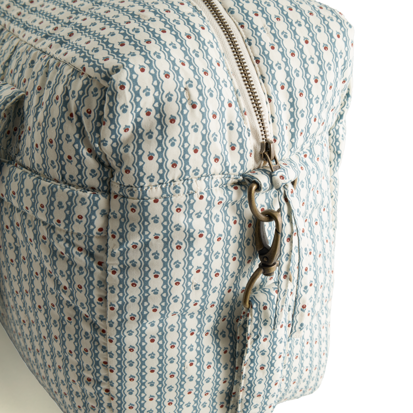 Diaper Bag/Weekend Bag - Floral Stripe - Organic Cotton - MarMar Copenhagen