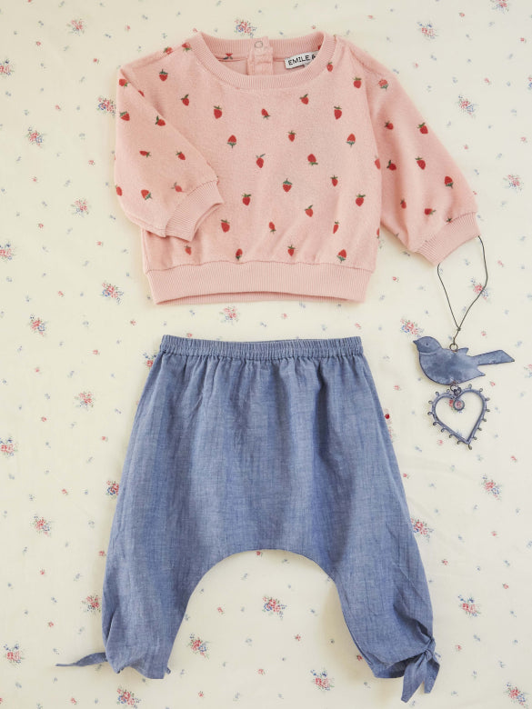 Pumphose - Sarouel Bebe - Baumwolle - Jeansblau - Emile et Ida