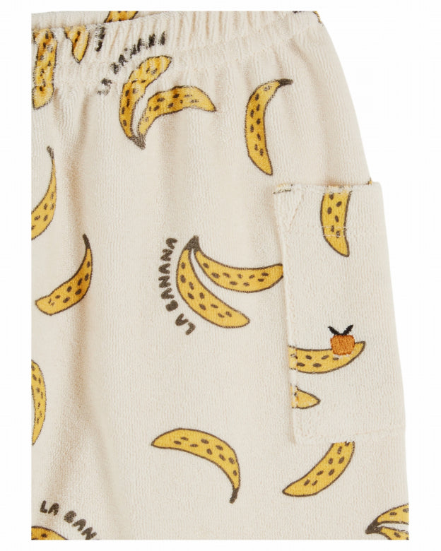 Frottee-Hose - Sarouel Eponge - Bio-Baumwoll-Mix - Bananen/Off-White - Emile et Ida