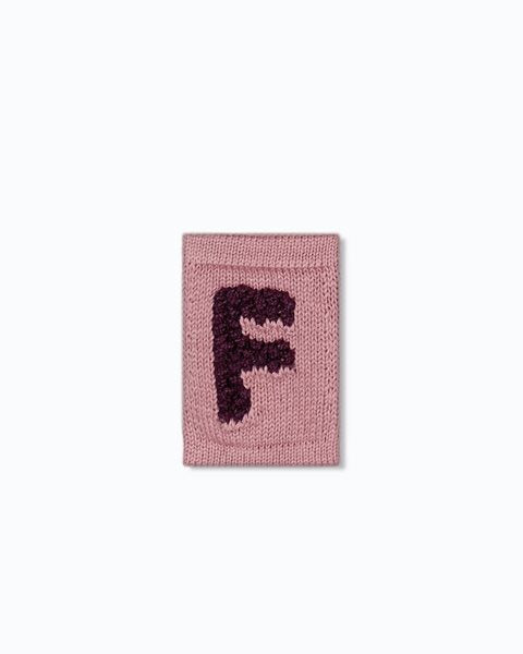 Gebreide letter vlaggetjes A-M - Knitted Letters - Roze tinten - SmallStuff