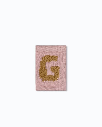 Gebreide letter vlaggetjes A-M - Knitted Letters - Roze tinten - SmallStuff