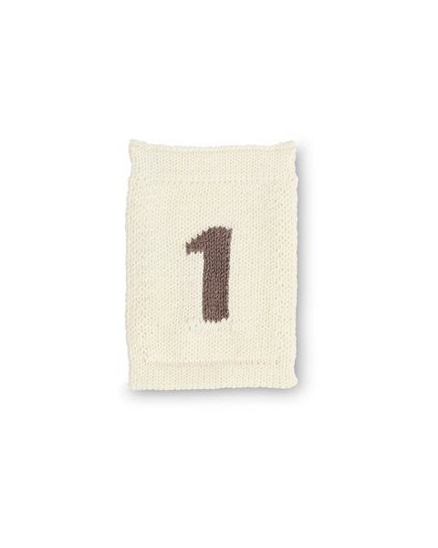 Gestrickte Zahlen-Girlande - Knitted Numbers - Naturtöne - SmallStuff