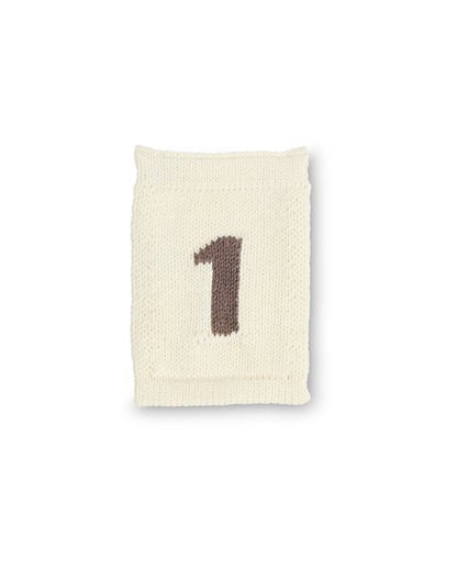 Gestrickte Zahlen-Girlande - Knitted Numbers - Naturtöne - SmallStuff