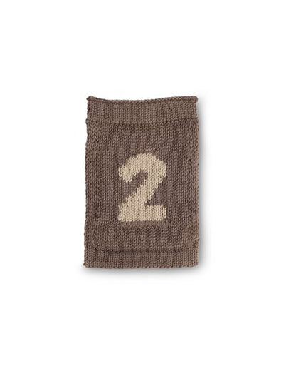Gestrickte Zahlen-Girlande - Knitted Numbers - Naturtöne - SmallStuff