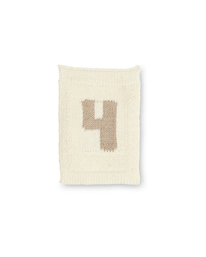 Gestrickte Zahlen-Girlande - Knitted Numbers - Naturtöne - SmallStuff