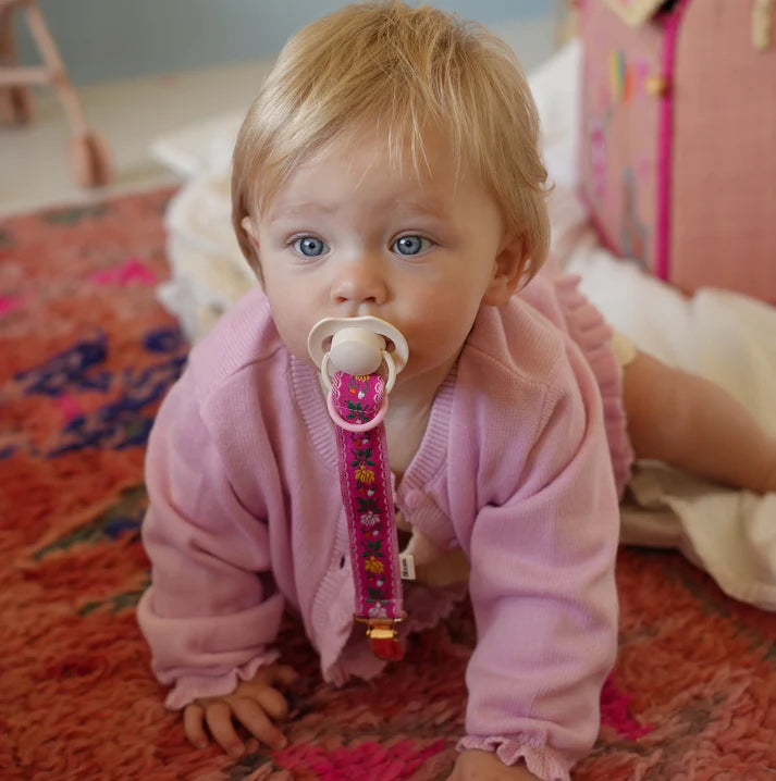 Schnullerkette Ibiza - Handgefertigt - Baby Bloom Clips