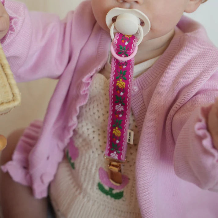 Schnullerkette Ibiza - Handgefertigt - Baby Bloom Clips