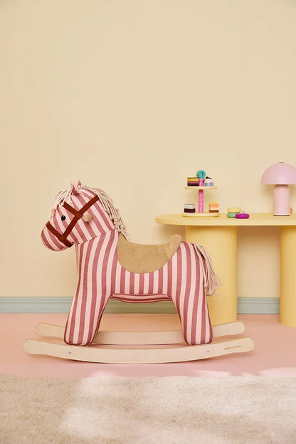 Hobbelpaard Mila – Clay Pink Stripe – FSC-gecertificeerd hout - Kid's Concept