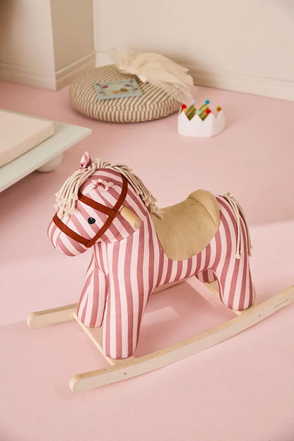 Hobbelpaard Mila – Clay Pink Stripe – FSC-gecertificeerd hout - Kid's Concept