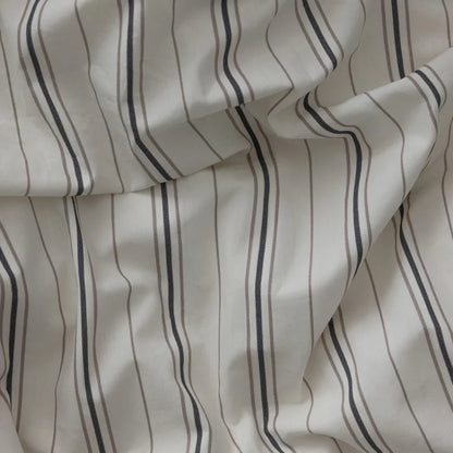 Dekbedovertrek - Percale Junior Bed linen (DK size) - 100x140cm & 40x45cm - Cream Stripe