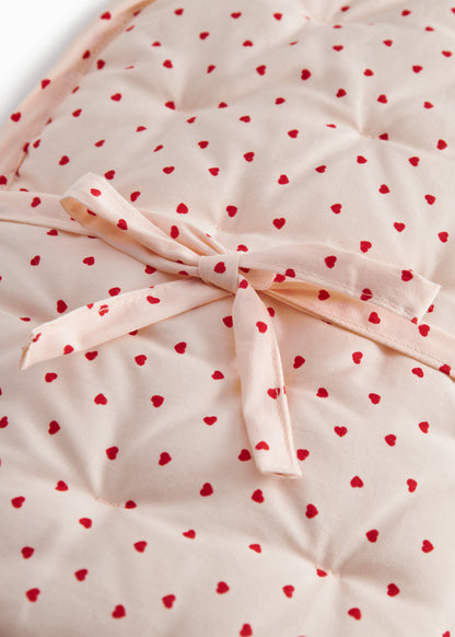 Wickelunterlage - Bio-Baumwolle - Happy Hearts - MarMar Copenhagen