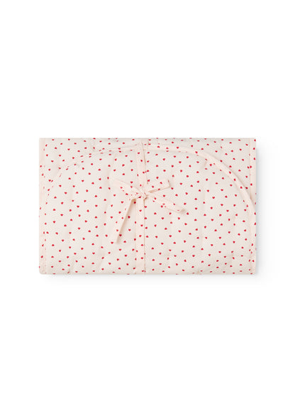 Wickelunterlage - Bio-Baumwolle - Happy Hearts - MarMar Copenhagen
