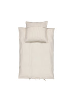 Bed Linen Junior – Blue Stone Stripe – Biologisch katoen – Junior dekbedovertrek met geweven strepen – 100 × 140 cm – MarMar Copenhagen