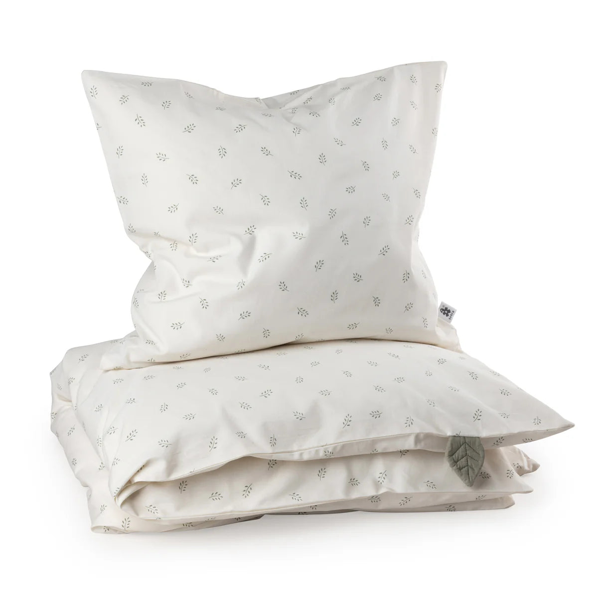 Dekbedovertrek Baby - 100x70 & 40x45 - Biologisch Katoen - Sephora Leaves
