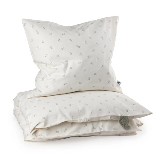 Dekbedovertrek Baby - 100x70 & 40x45 - Biologisch Katoen - Sephora Leaves