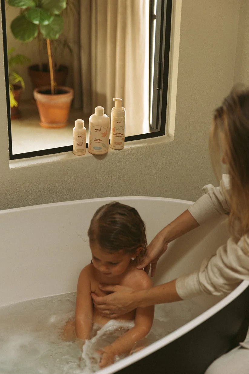 Natürliches Blasenschaumbad – Baby & Kids – Badeschaum mit Aloe Vera – Bio – Kenkô