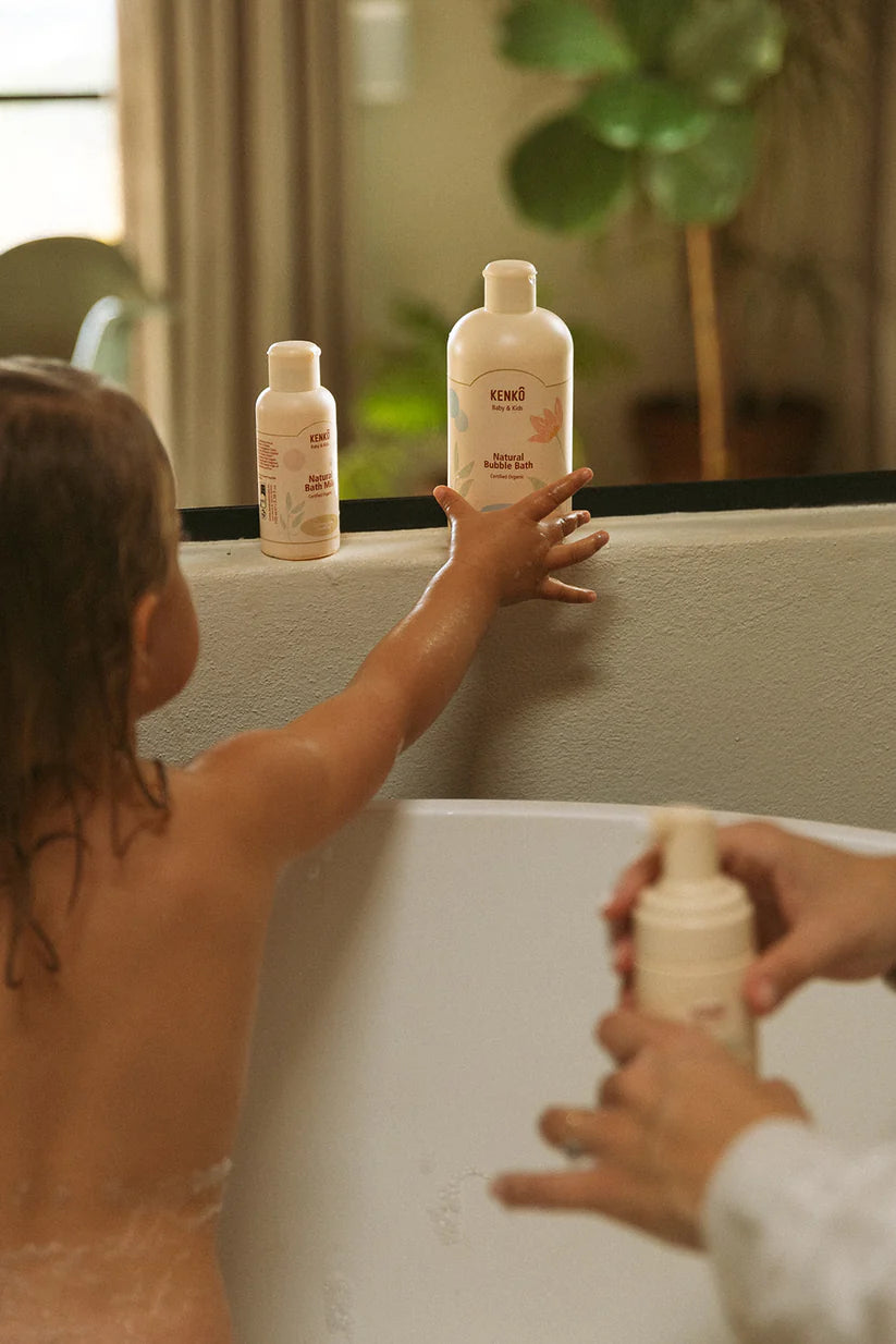 Natürliches Blasenschaumbad – Baby & Kids – Badeschaum mit Aloe Vera – Bio – Kenkô