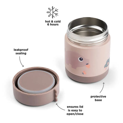 Thermo bewaarbeker - Insulated food jar - Tiny farm - Powder - 300 ml - Done by Deer