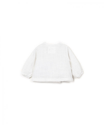 Wrap blouse muslin - White - 100% organic cotton - Play Up