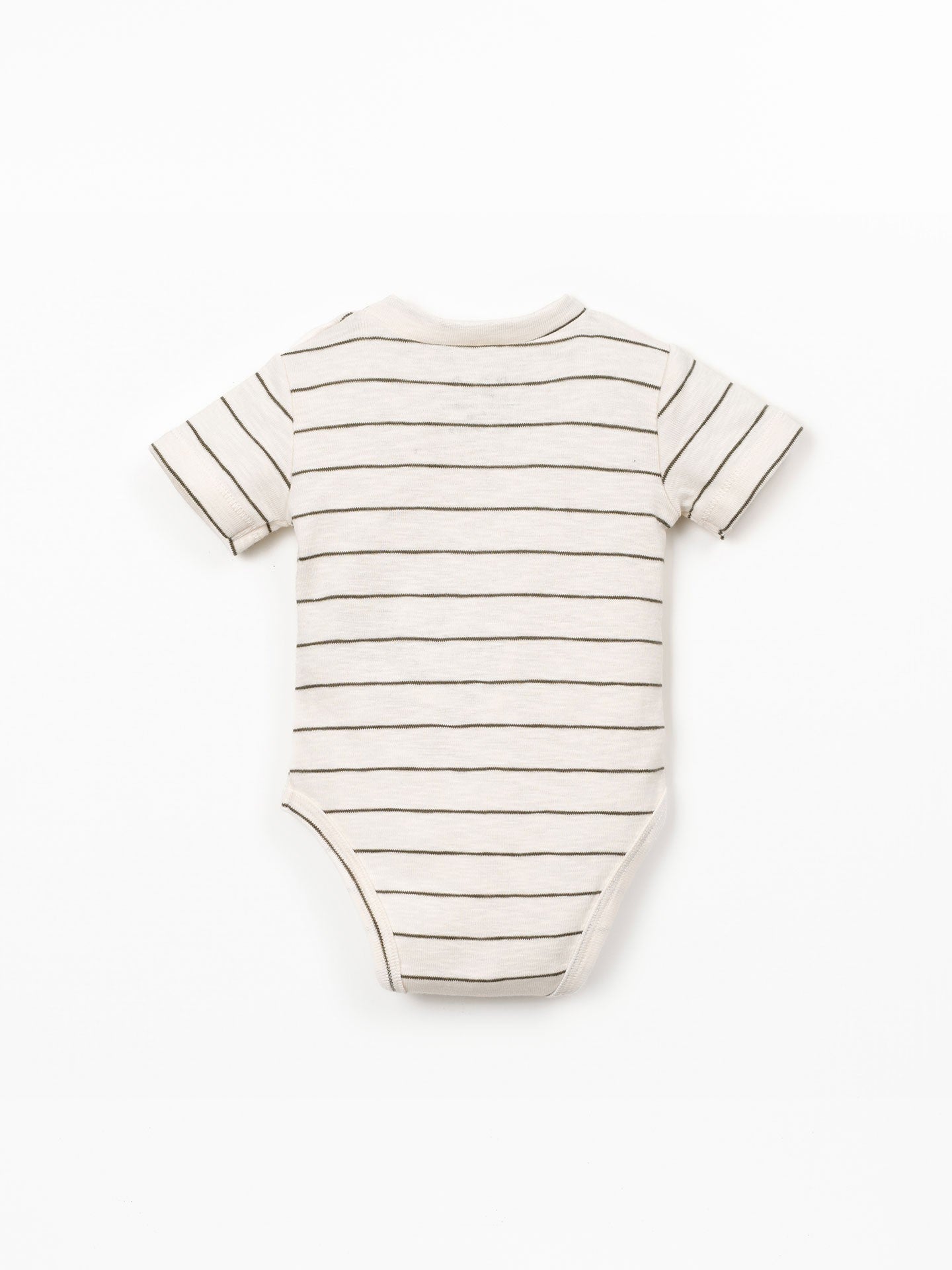 Romper met borstzakje - Dark Green - 100% biologisch katoen - Play Up - achterkant