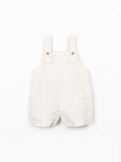 Linnen jumpsuit met verstelbare bandjes - 100% linnen - Play Up