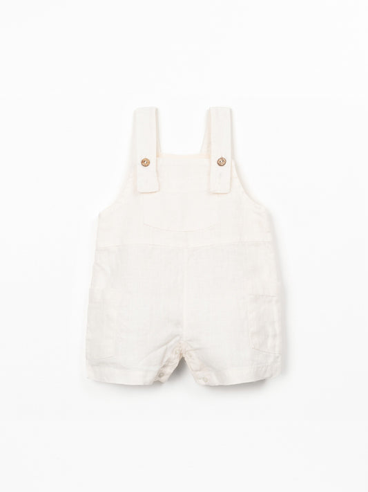 Linnen jumpsuit met verstelbare bandjes - 100% linnen - Play Up