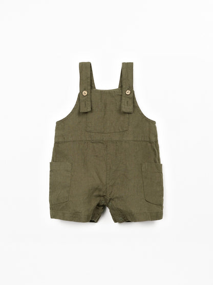 Linnen jumpsuit met verstelbare bandjes - 100% linnen - Play Up