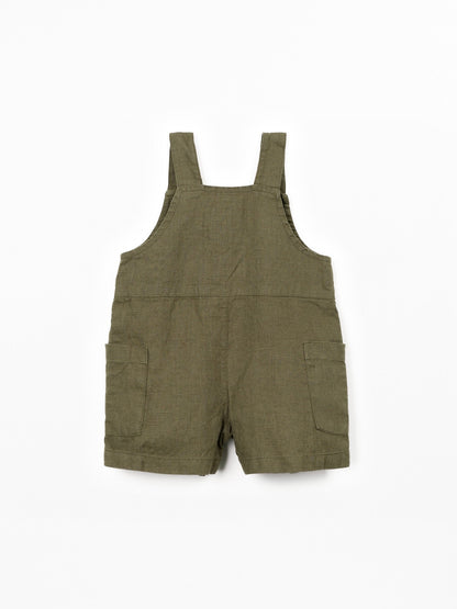 Linnen jumpsuit met verstelbare bandjes - 100% linnen - Play Up