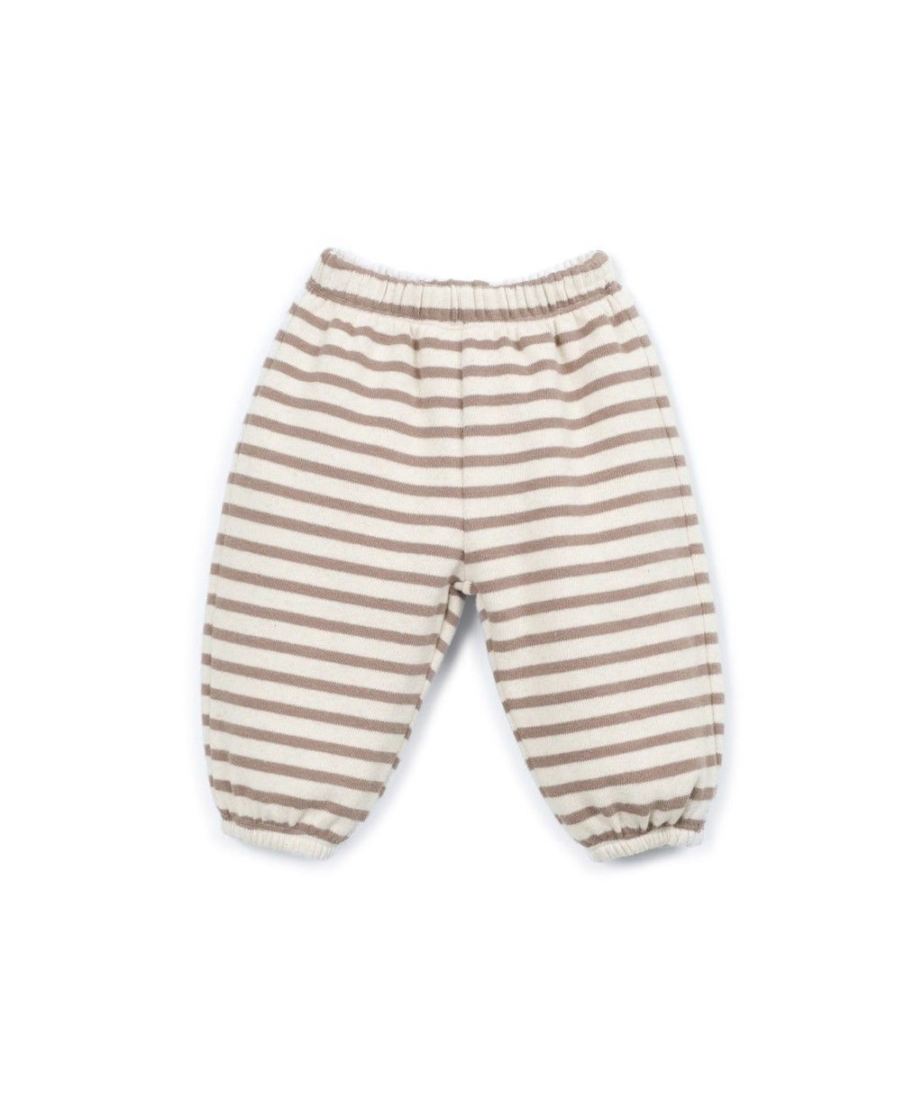 Gestreepte broek - Drawing/Bruin - Katoen & gerecycled katoen - Play Up