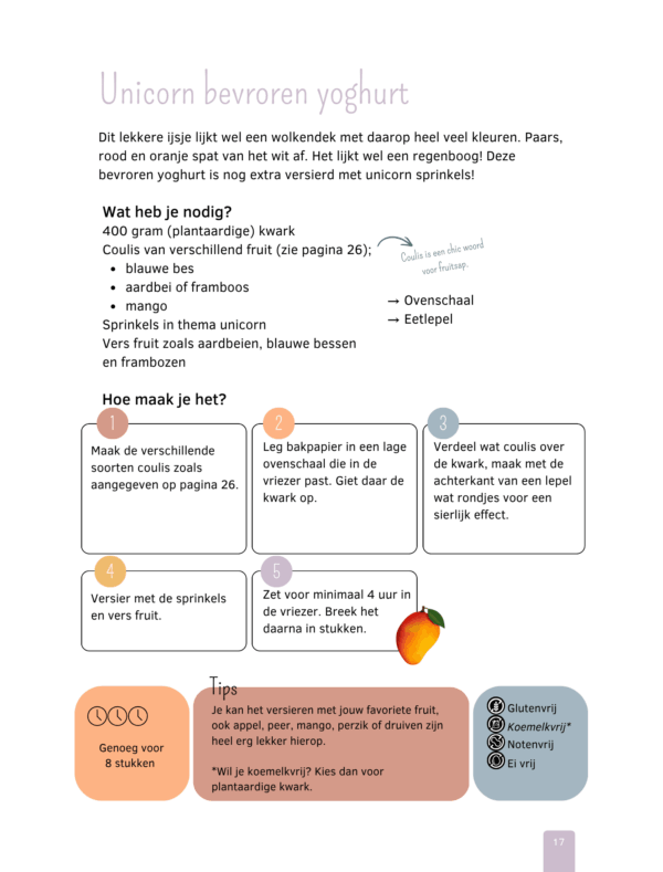Lekker door kids – Livre de cuisine saine pour enfants – Plus de 30 recettes sans sucres ajoutés – STERK & ZOET