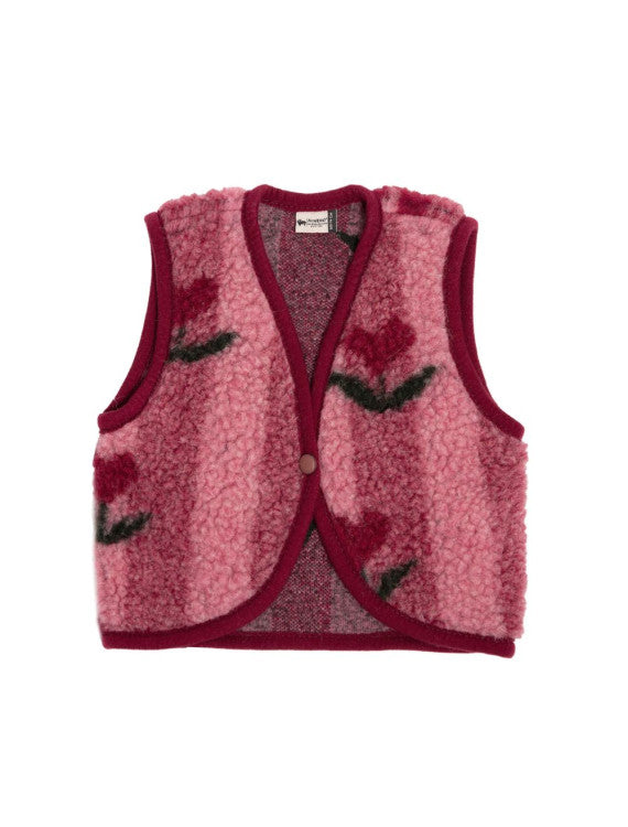 Babyvest Lulu Light Cherry Pattern – 100% wol – Alwero