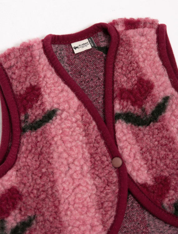 Babyvest Lulu Light Cherry Pattern – 100% wol – Alwero