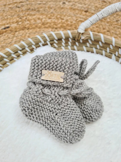 Baby booties - 0-6 months - Merino wool - Handmade - Softie Baby Musthaves