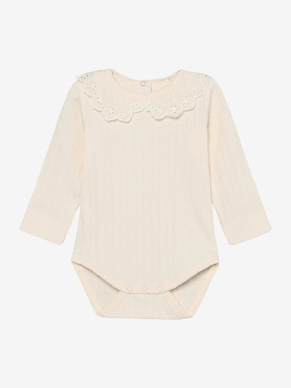 Pointelle romper met kraagje - Katoen - Body LS Pointelle - En Fant