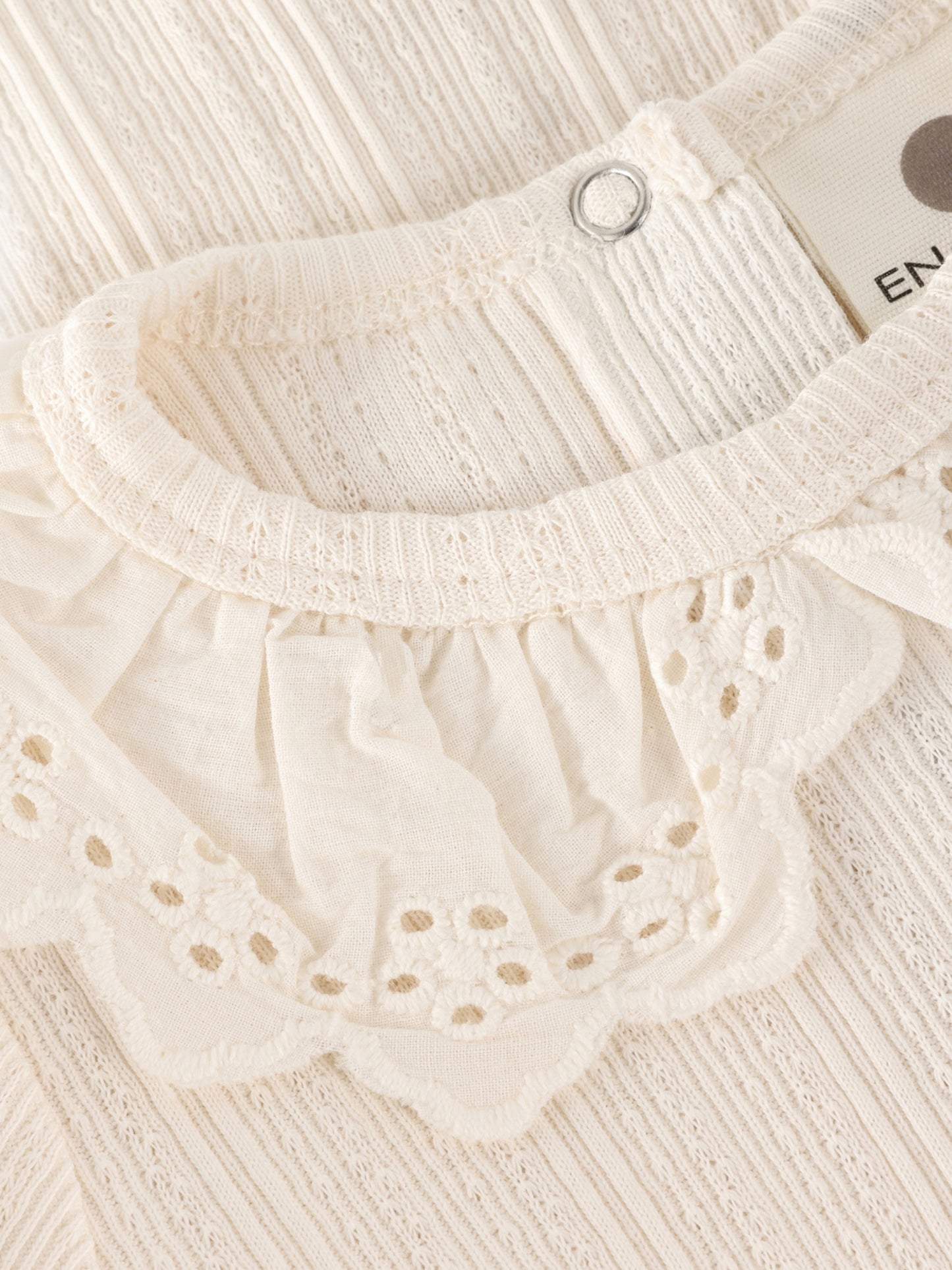 Pointelle romper met kraagje - Katoen - Body LS Pointelle - En Fant