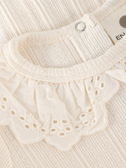 Pointelle romper met kraagje - Katoen - Body LS Pointelle - En Fant