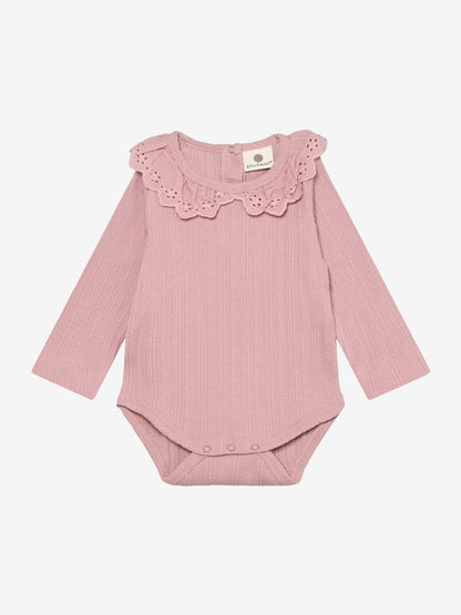 Pointelle romper met kraagje - Katoen - Body LS Pointelle - En Fant
