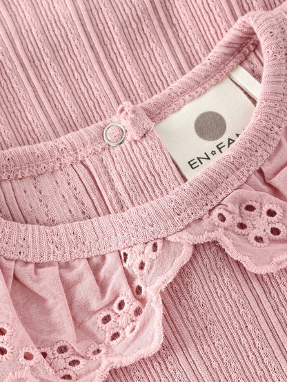 Pointelle romper met kraagje - Katoen - Body LS Pointelle - En Fant