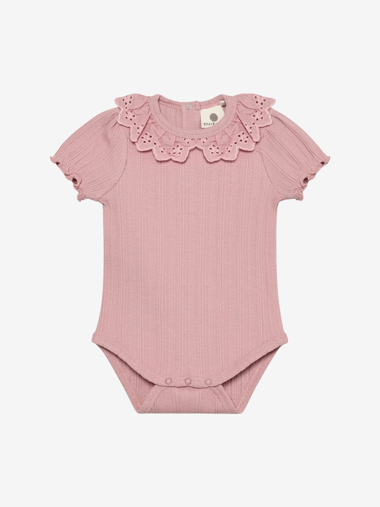 Pointelle romper met kraagje - Korte mouw - Katoen - Body LS Pointelle - En Fant