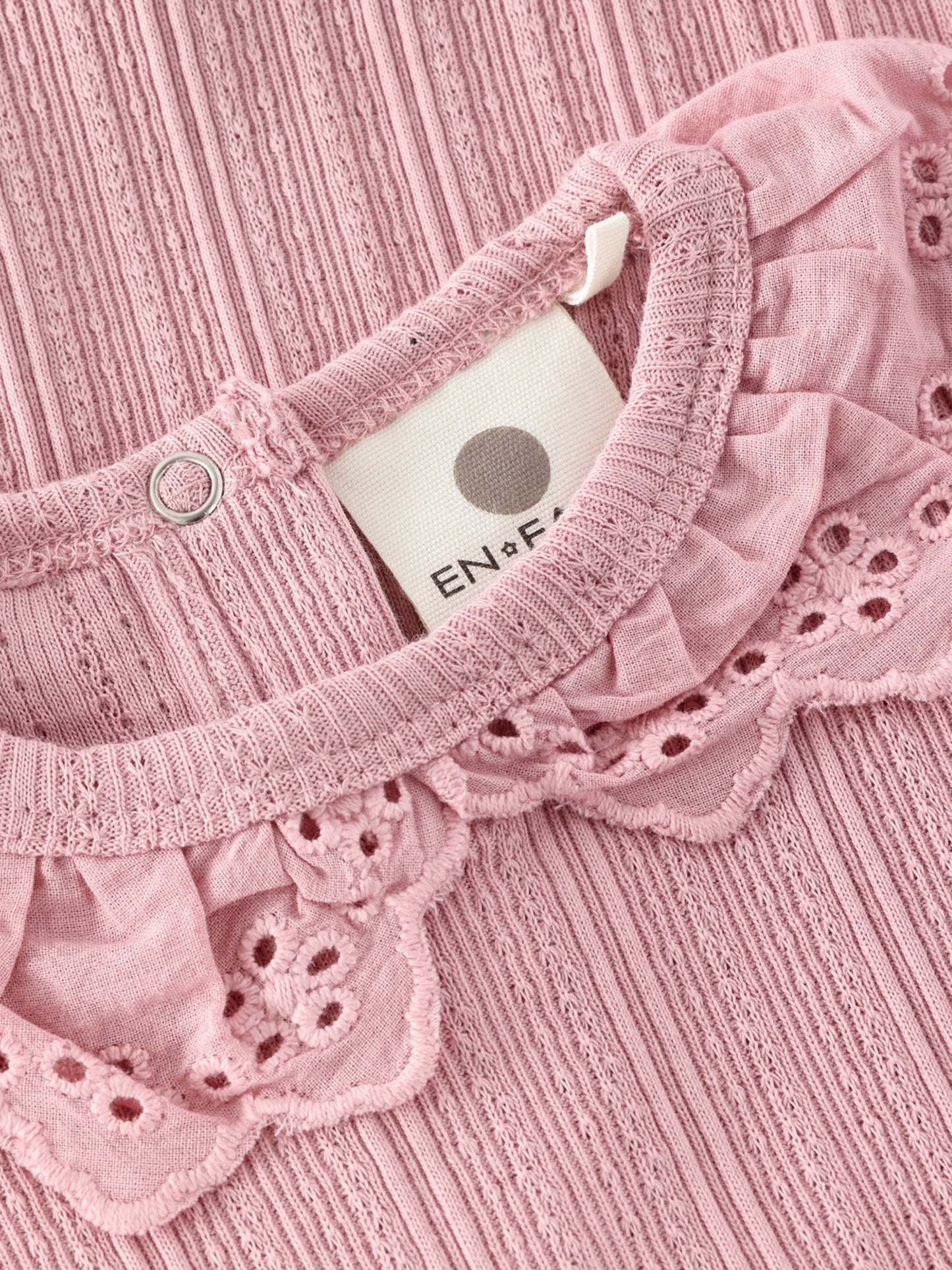 Pointelle romper met kraagje - Korte mouw - Katoen - Body LS Pointelle - En Fant
