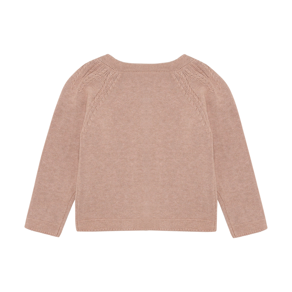 Fijngebreid vest - 100% katoen - Adobe Rose - En Fant