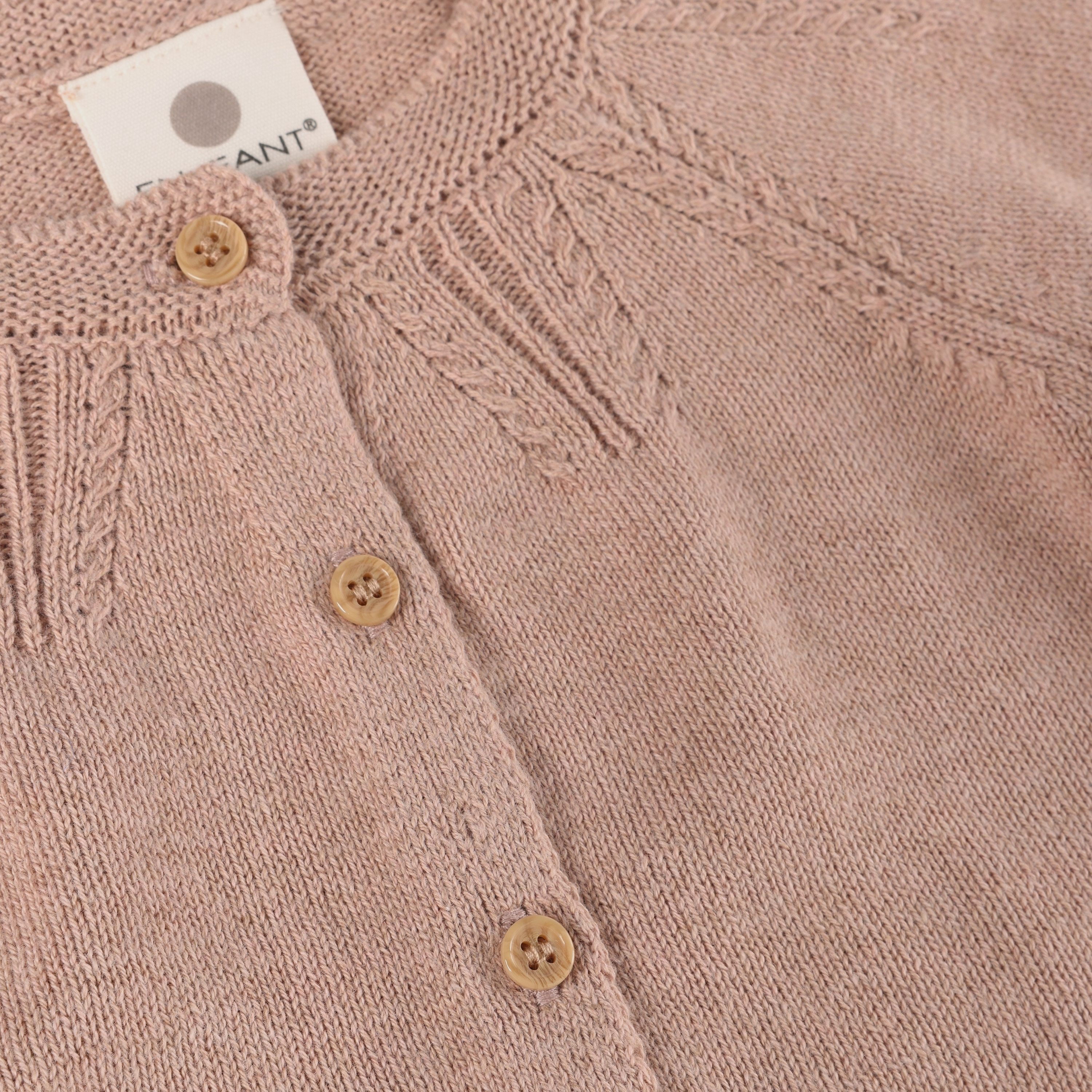 Fijngebreid vest - 100% katoen - Adobe Rose - En Fant