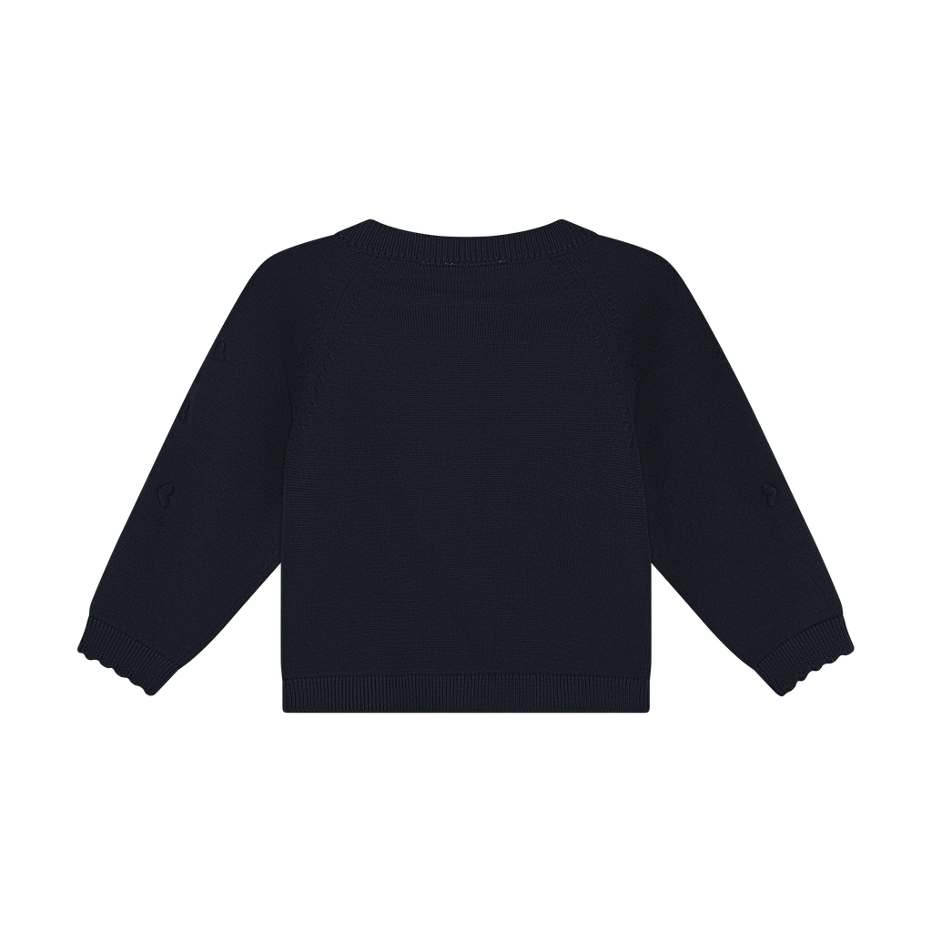 Gebreid vest met borduursels - GOTS biologisch katoen - Parisian Night - En Fant