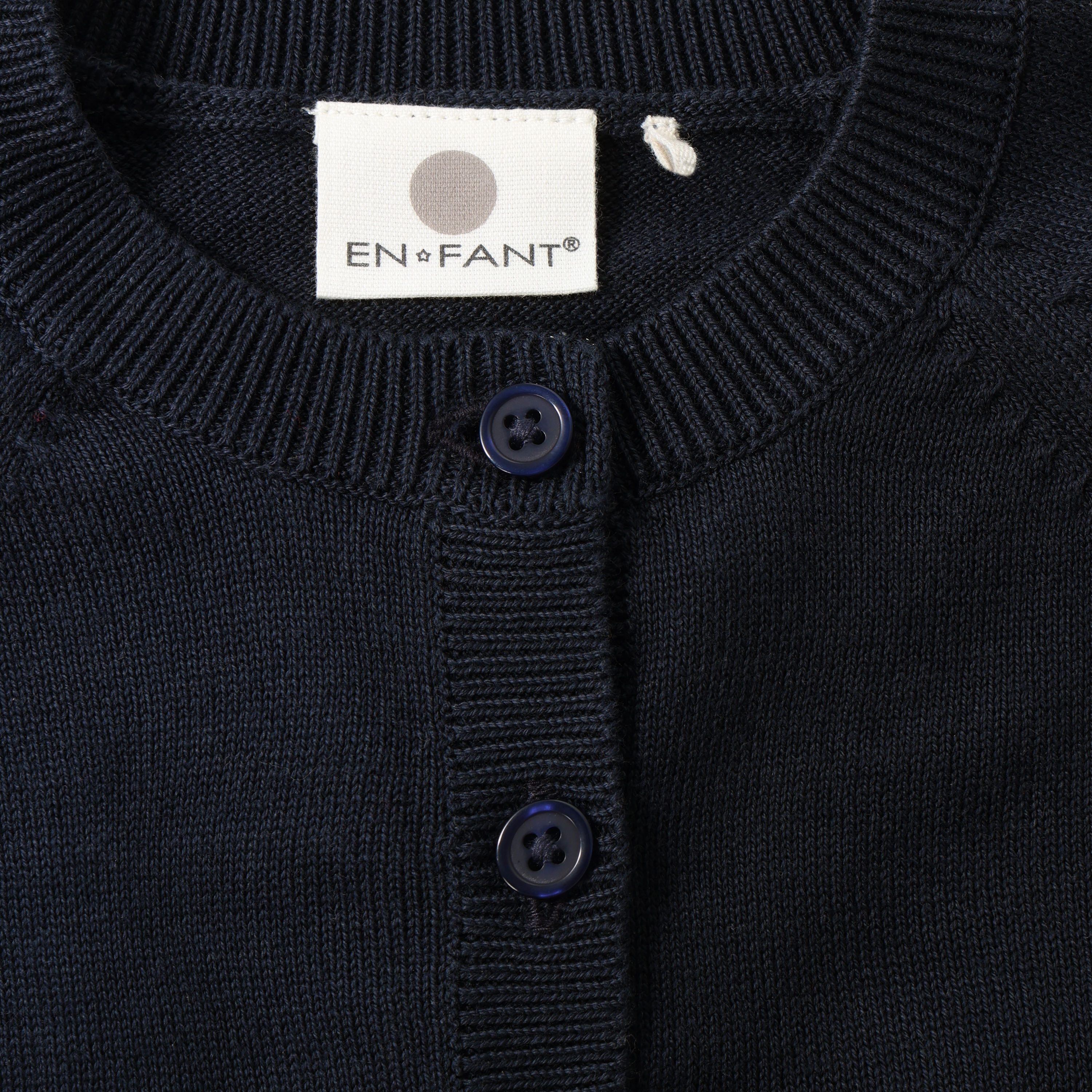 Gebreid vest met borduursels - GOTS biologisch katoen - Parisian Night - En Fant