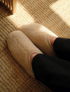 Cloudlet Slippers – Women's wool slippers – Beige – 100% wool with eco-sole – Alwero