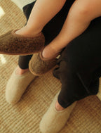 Cloudlet Slippers – Women's wool slippers – Beige – 100% wool with eco-sole – Alwero