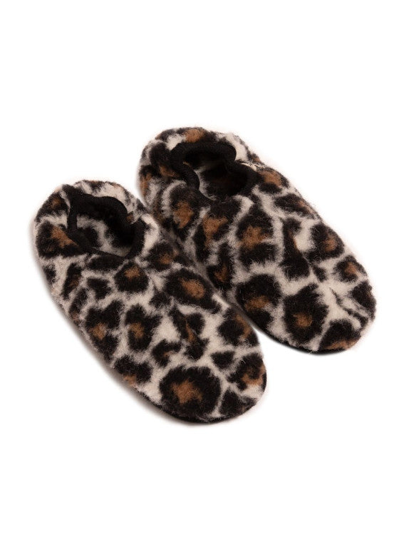 Cloudlet Sloffen – Wollen damespantoffels – Leopard – 100% wol met ecozool – Alwero
