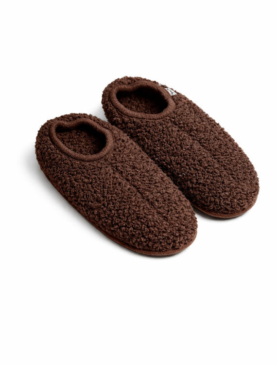 Cloudlet Sloffen – Woll-Damenhausschuhe – Choco Martini – 100% Wolle mit Ökosohle – Alwero